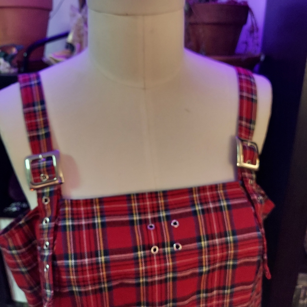 Vintage Torrid size 1 1x Punk Goth Plaid Dress